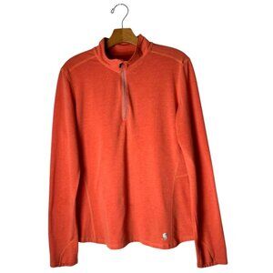 Carhartt Force Sweatshirt Women Large Orange Quarter Zip Gorpcore Athleisure